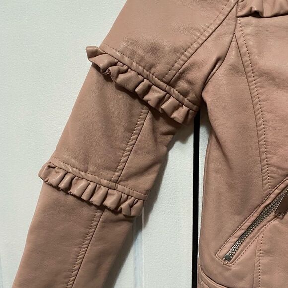 Urban Republic Girls Collection Faux Leather Moto Jacket Rose size S/5 - Picture 4 of 10